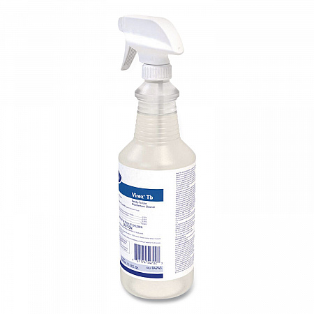 Virex TB Disinfectant Cleaner, Lemon Scent, Liquid, 32 oz Bottle, 12/Carton (04743)