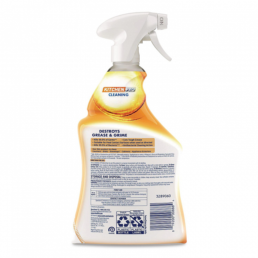 Kitchen Pro Antibacterial Cleaner, 22 oz Spray Bottle (79556EA)