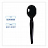 Heavyweight Polystyrene Cutlery, Soup Spoon, Plastic, Black, 1,000/Carton (SOUPHWPSBLA)