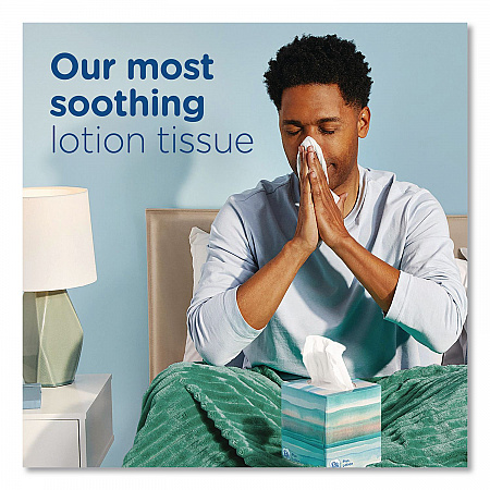 Plus Lotion Facial Tissue, 2-Ply, White, 56 Sheets/Box, 24 Boxes/Carton (34899CT)
