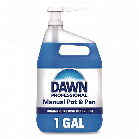 Manual Pot and Pan Dish Detergent with Pump, Dawn Original Scent, (1) Pump and (2) 1 gal Bottles/Carton (15260)