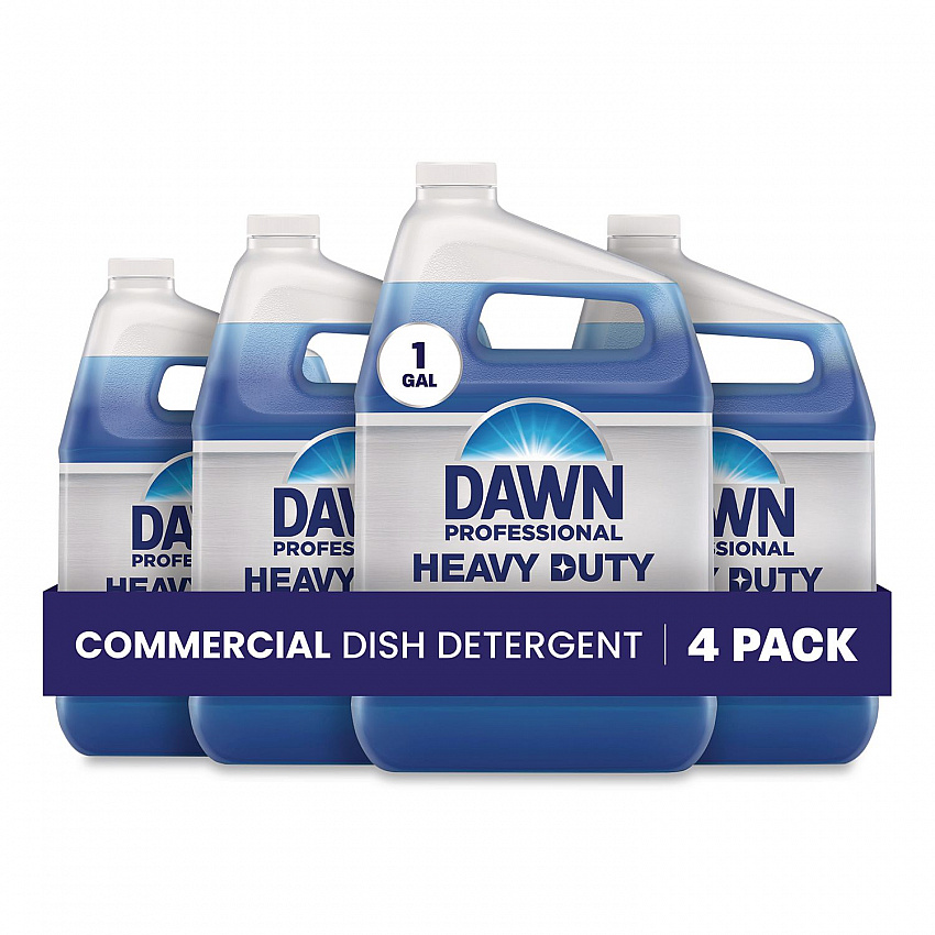 Heavy-Duty Manual Pot/Pan Dish Detergent, Original Scent, 1 gal Bottle, 4/Carton (08837)