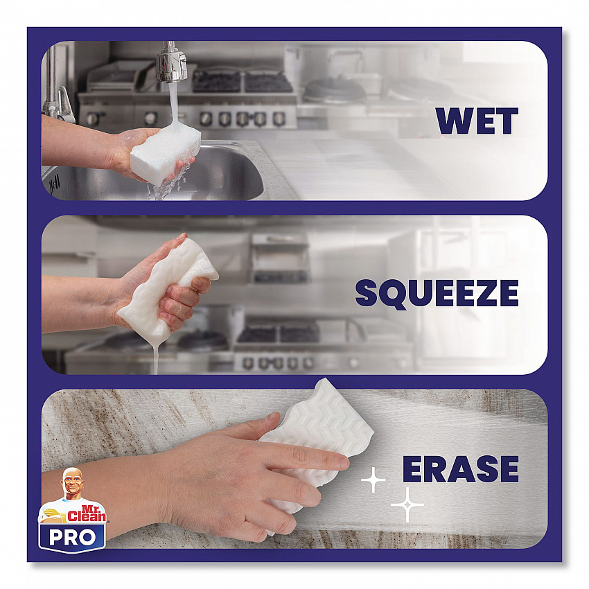 Magic Eraser Ultra Pro Multi-Purpose Cleaner, 4.72 x 1.38, 2.56" Thick, White, 26/Carton (17406)