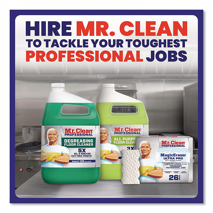Magic Eraser Ultra Pro Multi-Purpose Cleaner, 4.72 x 1.38, 2.56" Thick, White, 26/Carton (17406)