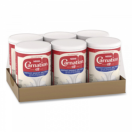 Instant Nonfat Dry Milk, Unsweetened, 8.5 lb Canister, 6/Carton (73249)
