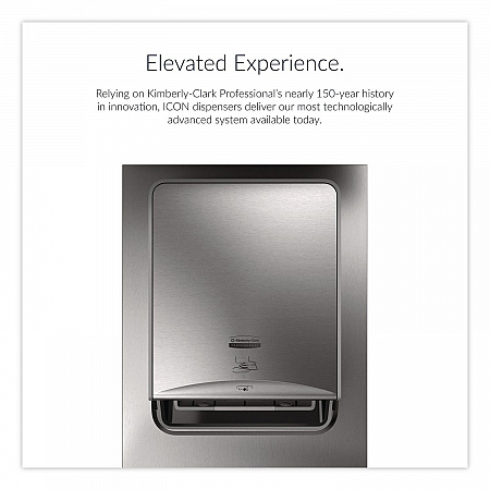 ICON Automatic Roll Towel Recessed Dispenser Housing with Trim Panel, 22 x 6.52 x 17.64, Stainless Steel (53699)