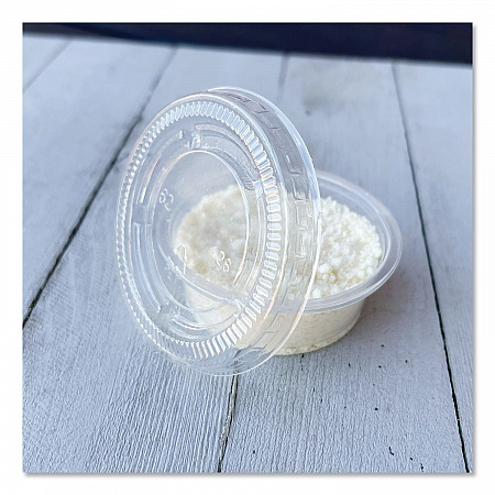 Portion Cup Lids, Fits 1.5 oz to 2 oz Portion Cups, Clear, 100/Pack, 25 Packs/Carton (60003027)