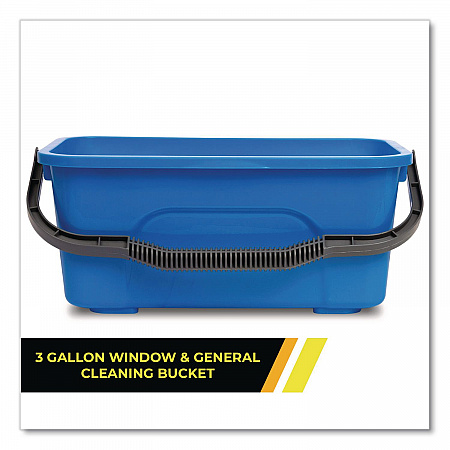 Window and General Cleaning Bucket, 3 gal, Blue, 12/Carton (GRI18312PK)