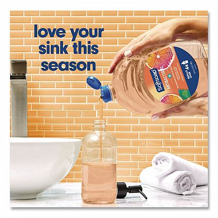 Antibacterial Liquid Hand Soap Refill, Fresh Scent, 50 oz, Orange, 3/Carton (61048277)
