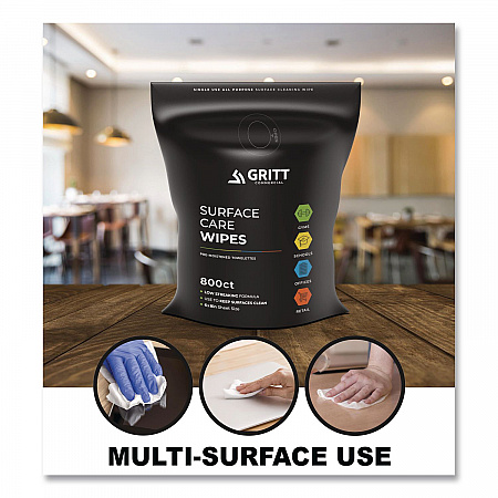 Surface Care Wipes, 1-Ply, 6 x 8, Fresh Scent, White, 800 Wipes (GRI5RW1)