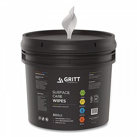 Surface Care Wipes, 1-Ply, 6 x 8, Fresh Scent, White, 800 Wipes/Bucket (GRI5RW1B)