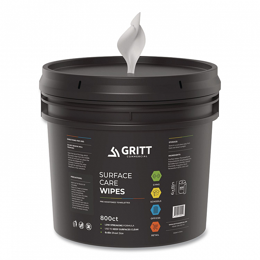 Surface Care Wipes, 1-Ply, 6 x 8, Fresh Scent, White, 800/Bucket, 4 Buckets/Carton (GRI5RW1BCS)