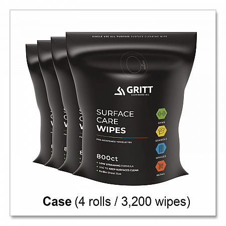 Surface Care Wipes, 1-Ply, 6 x 8, Fresh, White, 800/Pack, 4 Packs/Carton (GRI5RW4)