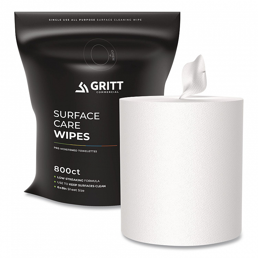 Surface Care Wipes, 1-Ply, 6 x 8, Fresh, White, 800/Pack, 4 Packs/Carton (GRI5RW4)