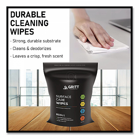Surface Care Wipes, 1-Ply, 6 x 8, Fresh, White, 800/Pack, 4 Packs/Carton (GRI5RW4)