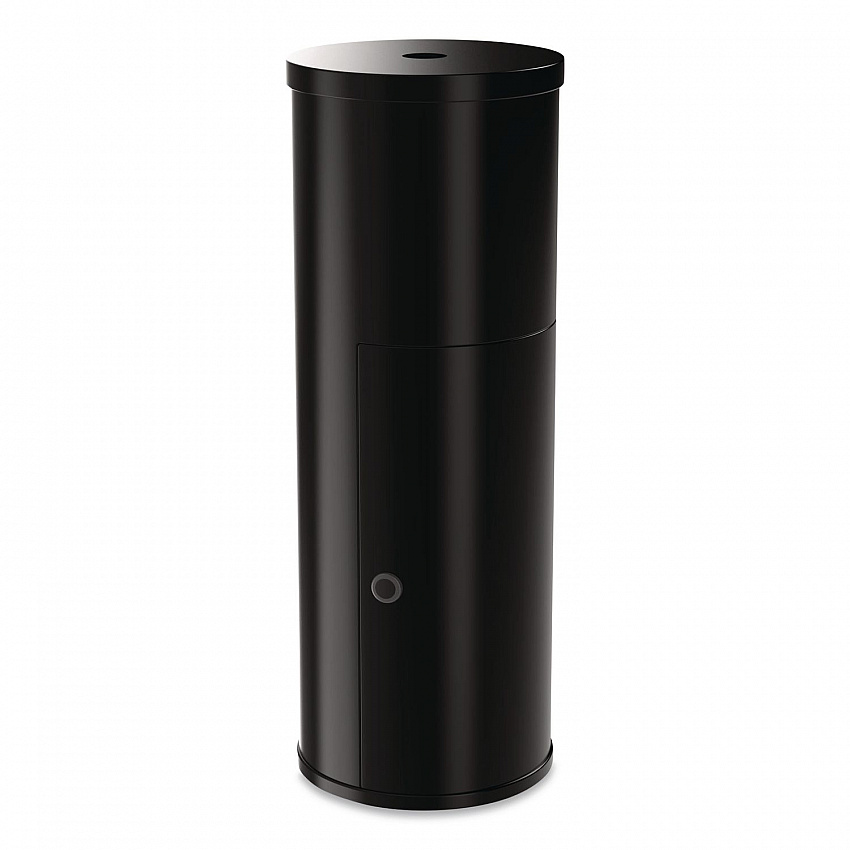 Floor Stand Wet Wipe Dispenser Station with 7 Gallon Built-In Trash Can, 13.1 x 13.1 x 36, Black (GRI509BLK)