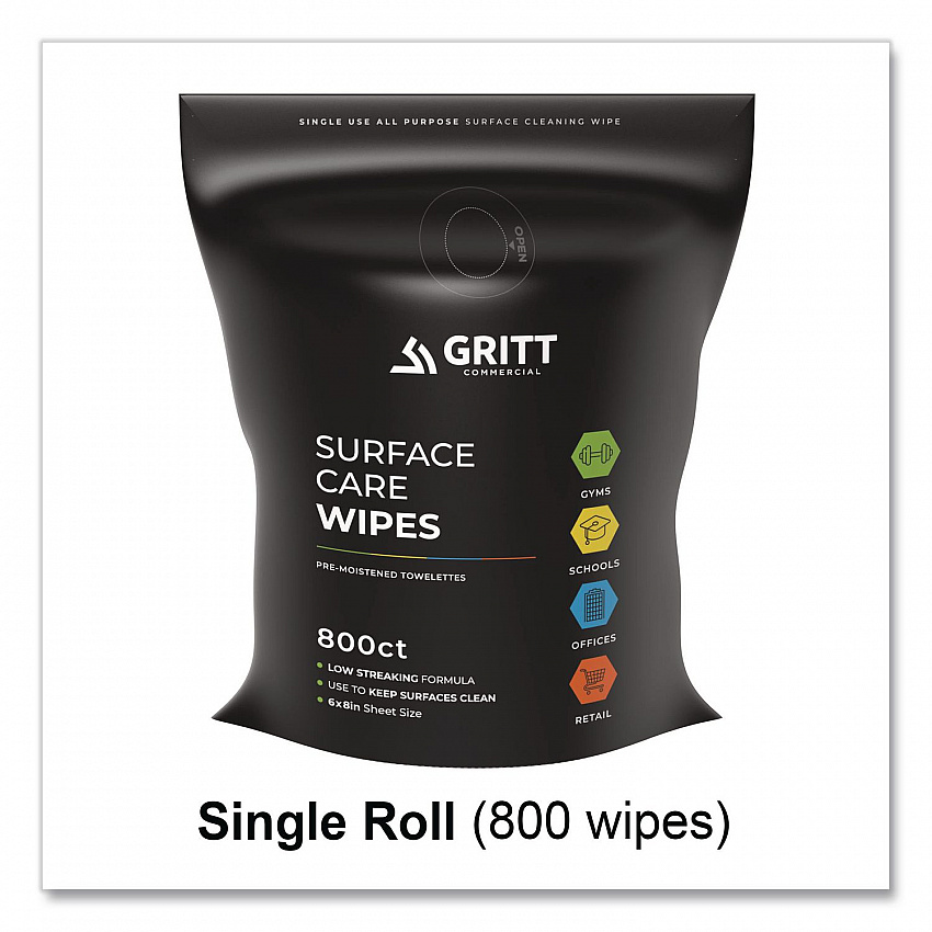 Dispenser and Wipes Starter Kit, 13.1 x 13.1 x 36, Black (GRI509BLKRW)