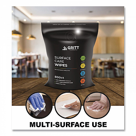 Dispenser and Wipes Starter Kit, 13.1 x 13.1 x 36, Black (GRI509BLKRW)