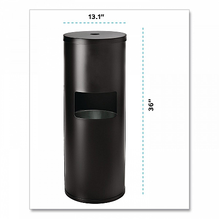 Dispenser and Wipes Starter Kit, 13.1 x 13.1 x 36, Black (GRI509BLKRW)