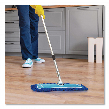 Microfiber Looped Dust Mop Pad Head, 24 x 5, Blue (GRI18224)