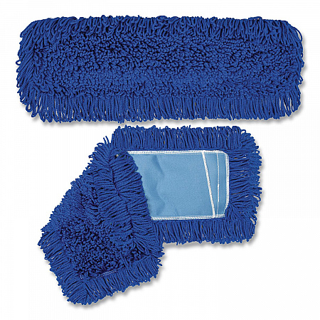 Microfiber Looped Dust Mop Pad Head, 24 x 5, Blue, 3/Pack (GRI182243PK)