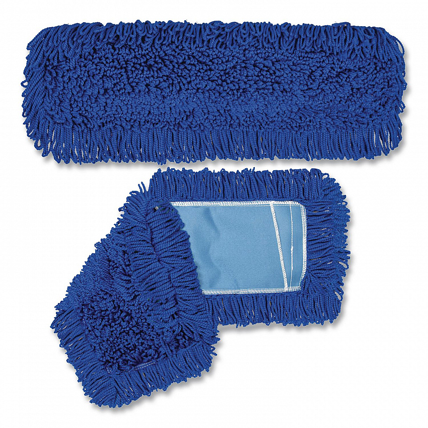 Microfiber Looped Dust Mop Pad Head, 24 x 5, Blue, 3/Pack (GRI182243PK)