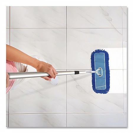 Microfiber Looped Dust Mop Pad Head, 24 x 5, Blue, 12/Carton (GRI1822412PK)