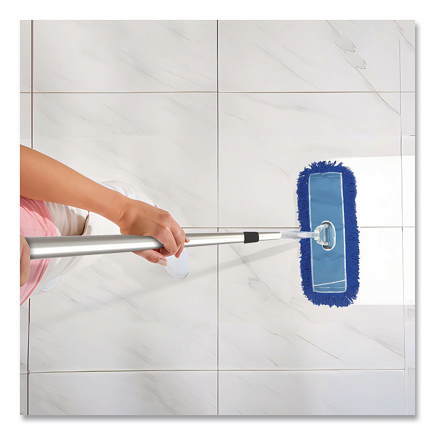 Microfiber Looped Dust Mop Pad Head, 24 x 5, Blue, 12/Carton (GRI1822412PK)