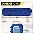 Microfiber Looped Dust Mop Pad Head, 36 x 5, Blue (GRI18236)