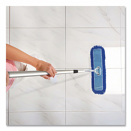Microfiber Looped Dust Mop Pad Head, 36 x 5, Blue, 3/Pack (GRI182363PK)