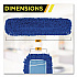 Microfiber Looped Dust Mop Pad Head, 36 x 5, Blue, 12/Carton (GRI1823612PK)