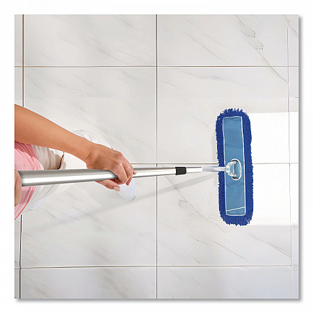 Microfiber Looped Dust Mop Pad Head, 36 x 5, Blue, 12/Carton (GRI1823612PK)