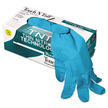 AnsellPro Touch N Tuff Nitrile Gloves, Teal, Size 8 1/2 - 9, 100/Box (92600859)