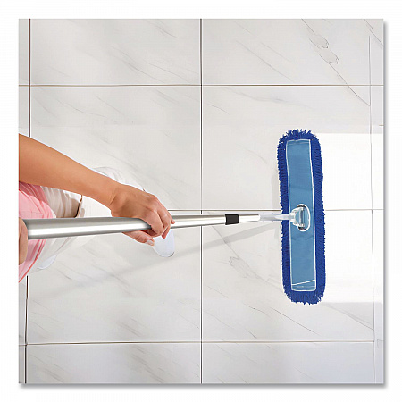 Microfiber Looped Dust Mop Pad Head, 48 x 5, Blue, 3/Pack (GRI182483PK)