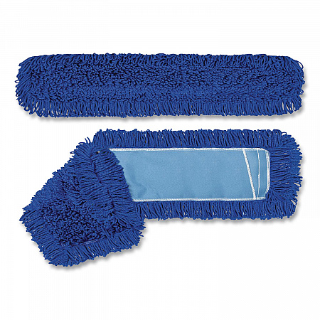 Microfiber Looped Dust Mop Pad Head, 48 x 5, Blue, 3/Pack (GRI182483PK)