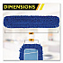 Microfiber Looped Dust Mop Pad Head, 48 x 5, Blue, 6/Pack (GRI182486PK)