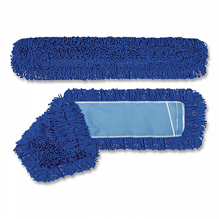 Microfiber Looped Dust Mop Pad Head, 48 x 5, Blue, 6/Pack (GRI182486PK)