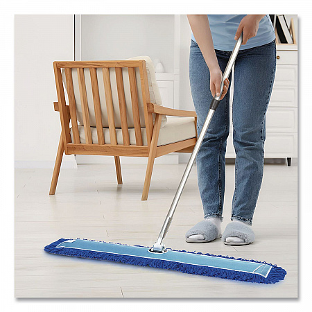 Microfiber Looped Dust Mop Pad Head, 60 x 5, Blue (GRI18260)