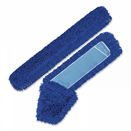 Microfiber Looped Dust Mop Pad Head, 60 x 5, Blue, 6/Pack (GRI182606PK)