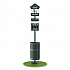 Pet Waste Station Kit with Foot Pedal, Roll Bag Locking Dispenser, 11.5 Gallon Trash Can, Pole, and Glow-in-the-Dark Sign (FLO11RSG)