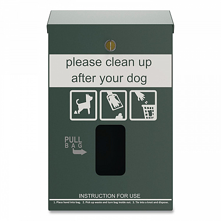Wall-Mount Pet Waste Header Bag Dispenser, Green (FLO13HDG)