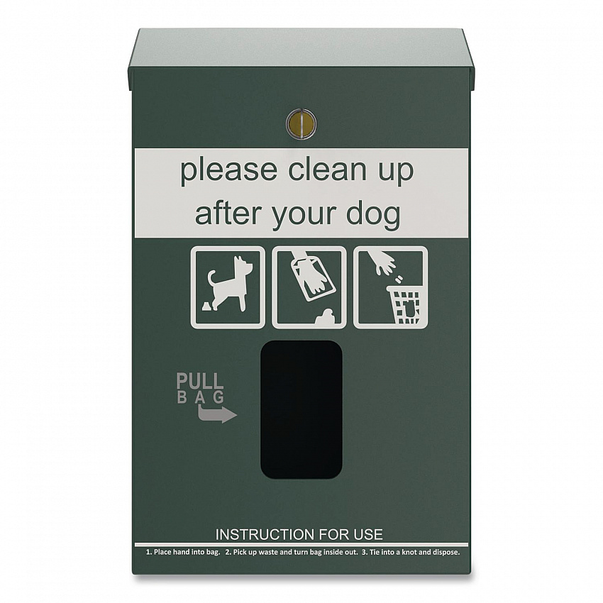Wall-Mount Pet Waste Header Bag Dispenser, Green (FLO13HDG)