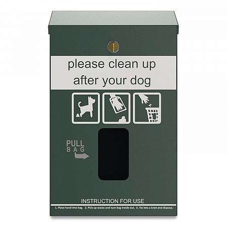 Wall-Mount Pet Waste Header Bag Dispenser, Green (FLO13HDG)