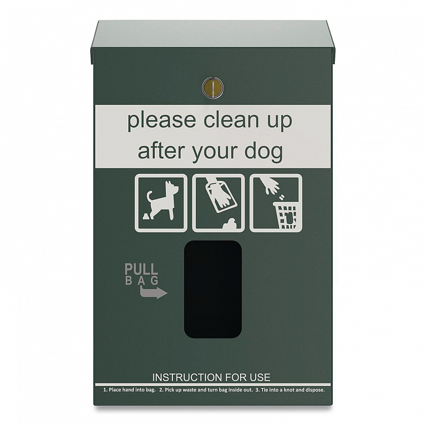 Wall-Mount Pet Waste Header Bag Dispenser, Green (FLO13HDG)