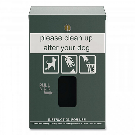 Wall-Mount Pet Waste Header Bag Dispenser, Green (FLO13HDG)
