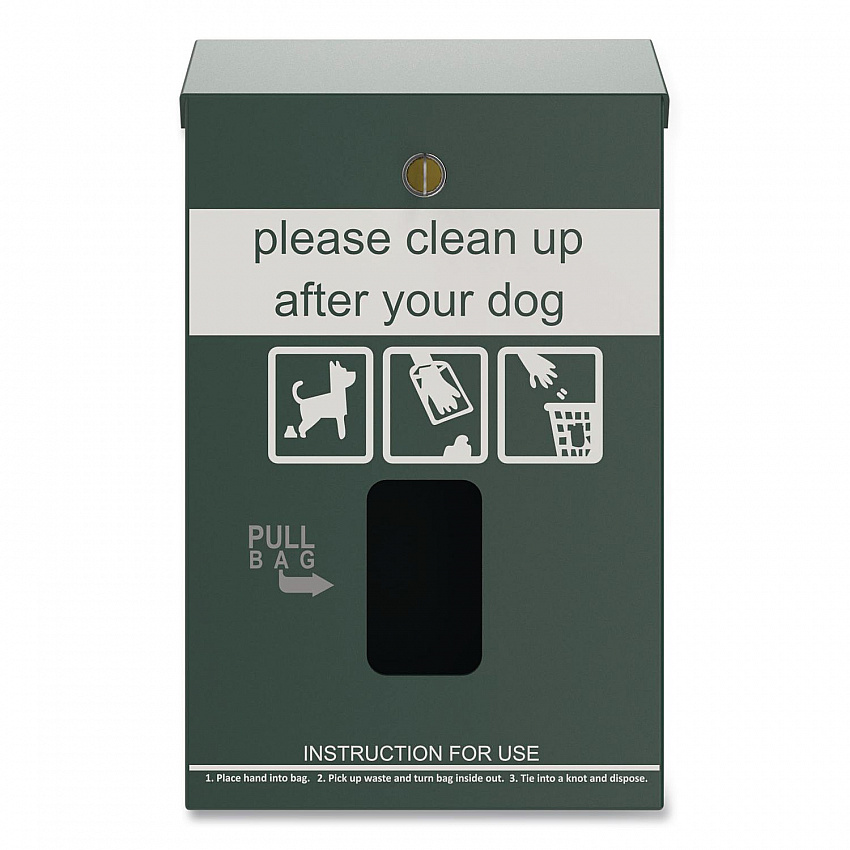 Wall-Mount Pet Waste Header Bag Dispenser, Green (FLO13HDG)