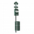 Pet Waste Station Kit with Roll Bag Locking Dispenser, 11.5 Gallon Round Lidded Trash Can, Pole, and Glow-in-the-Dark Sign (FLO1RSG)