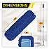 All-In-One Microfiber Dust Mop Set with Telescopic Handle, 36 x 5, Blue Microfiber Head, 40