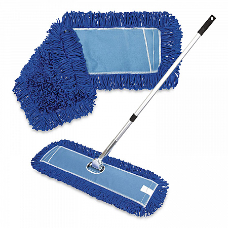 All-In-One Microfiber Dust Mop Set with Telescopic Handle, 36 x 5, Blue Microfiber Head, 40