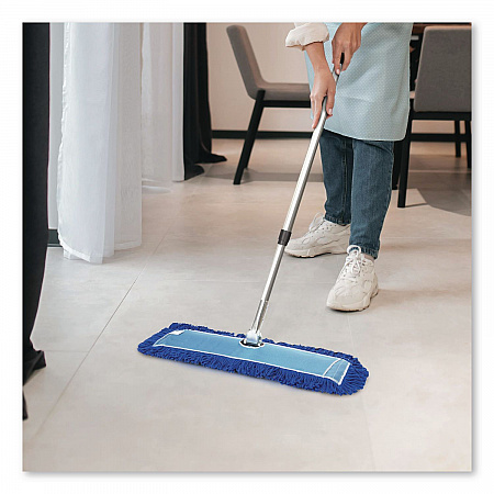 All-In-One Microfiber Dust Mop Set with Telescopic Handle, 36 x 5, Blue Microfiber Head, 72
